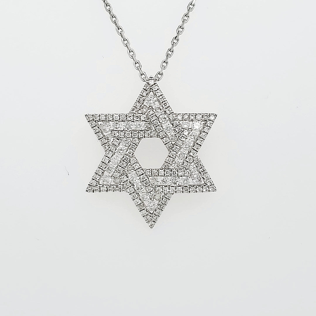 18k White Gold 0.75 Carat Pendant