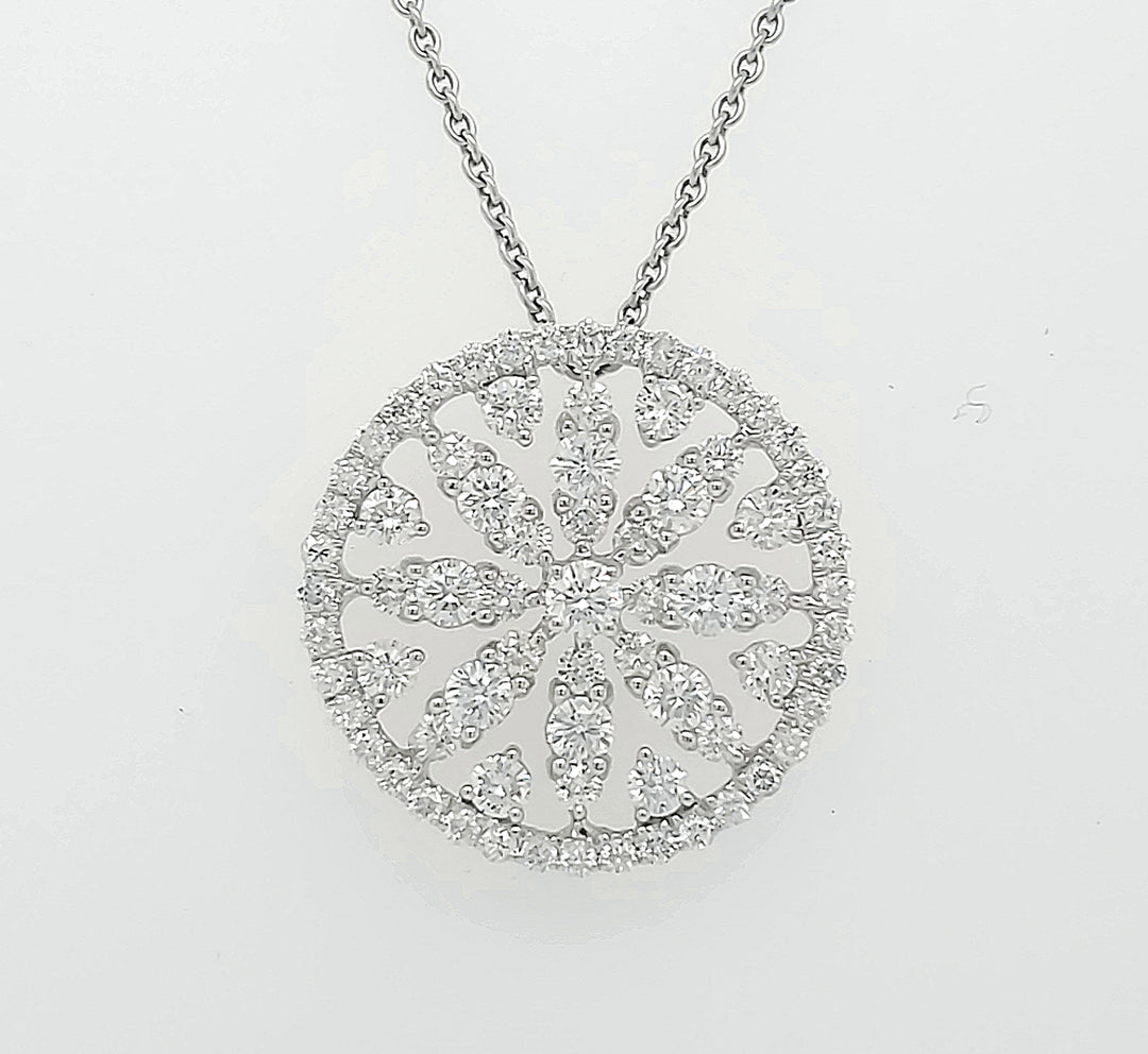 18k White Gold 2.30 Carat Pendant