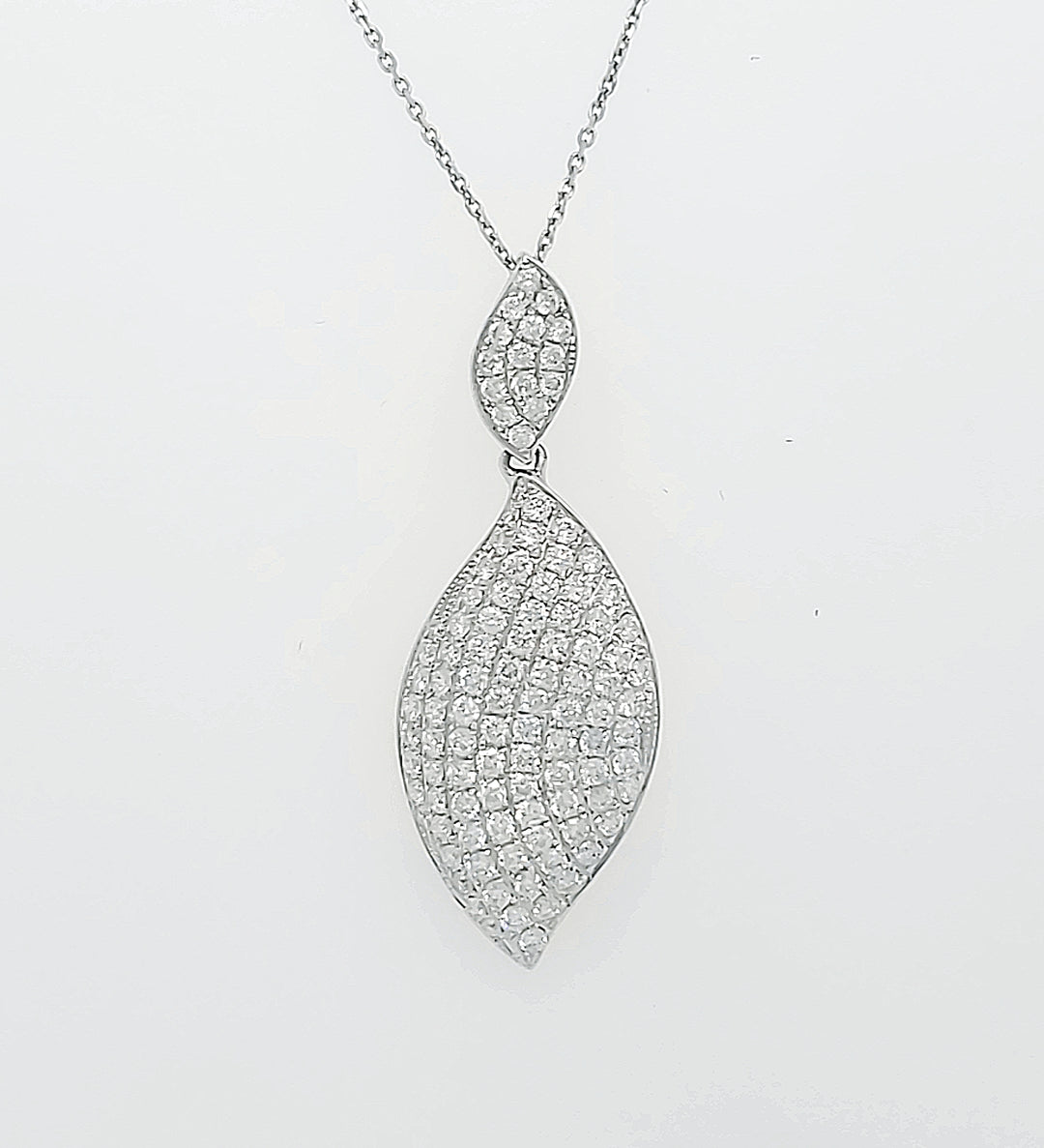 18k White Gold 1.20 Carat Pendant