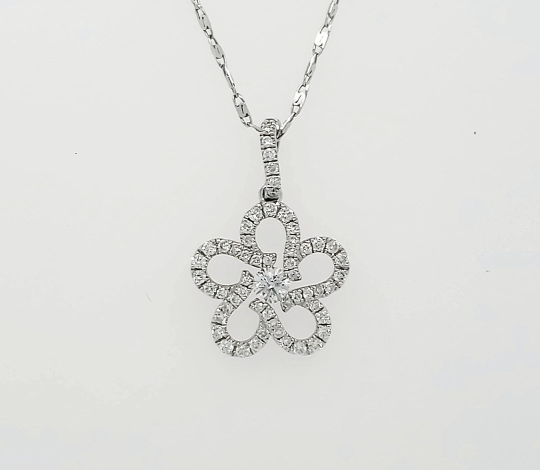 18k White Gold 0.43 Carat Pendant 