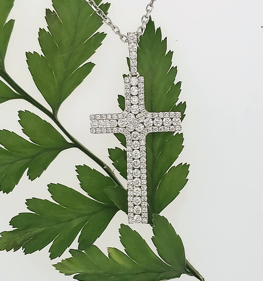 18k White Gold 0.95 Carat Pendant 