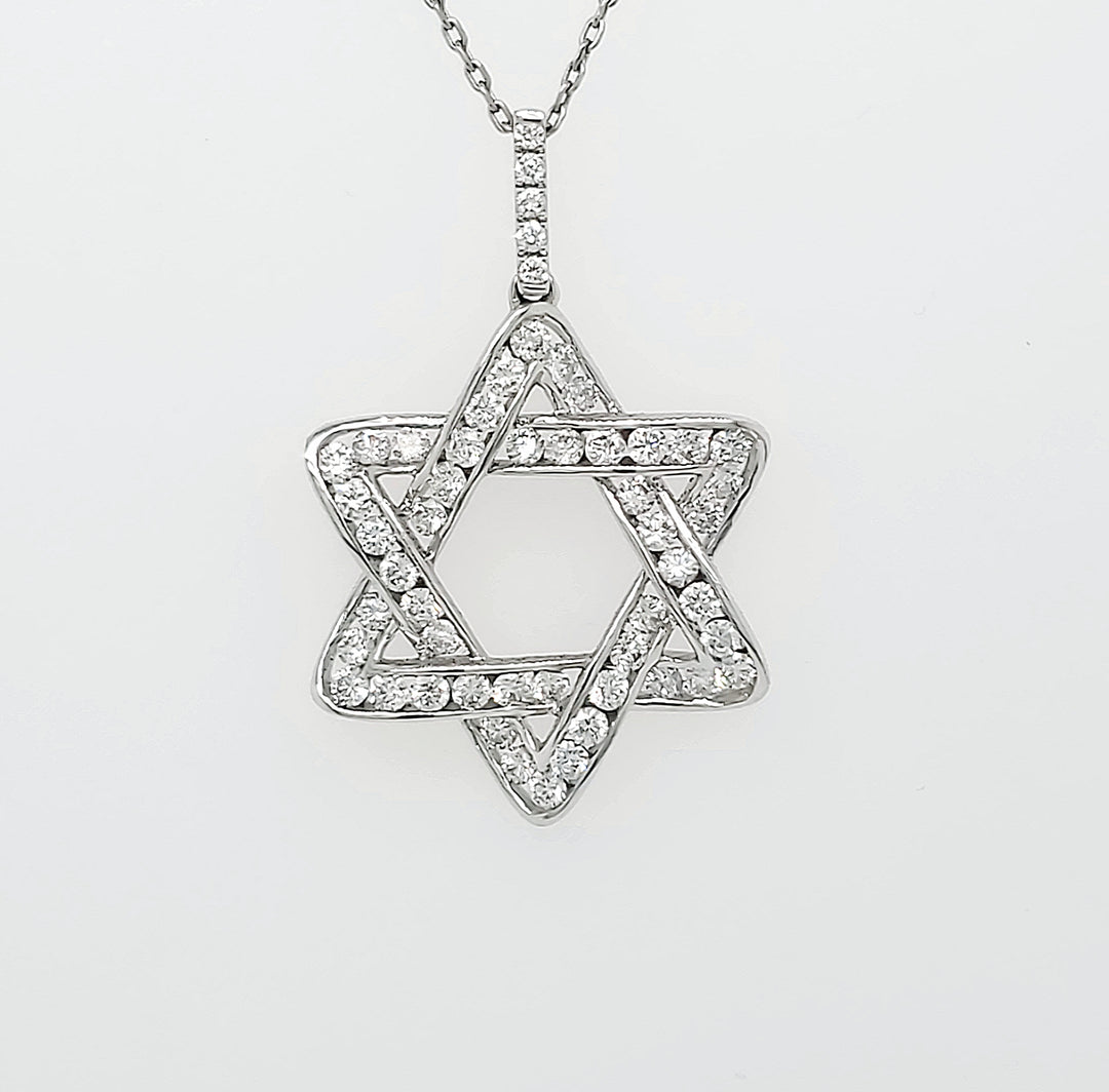18k White Gold 0.96 Carat Pendant