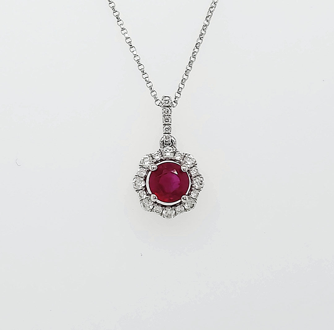 18k White Gold 1.20 Carat Pendant
