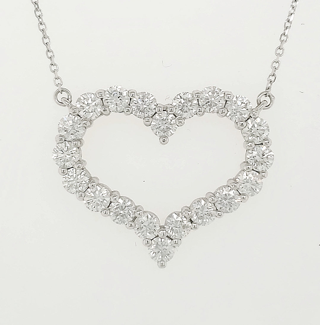 14k White Gold 3.15 Carat Pendant
