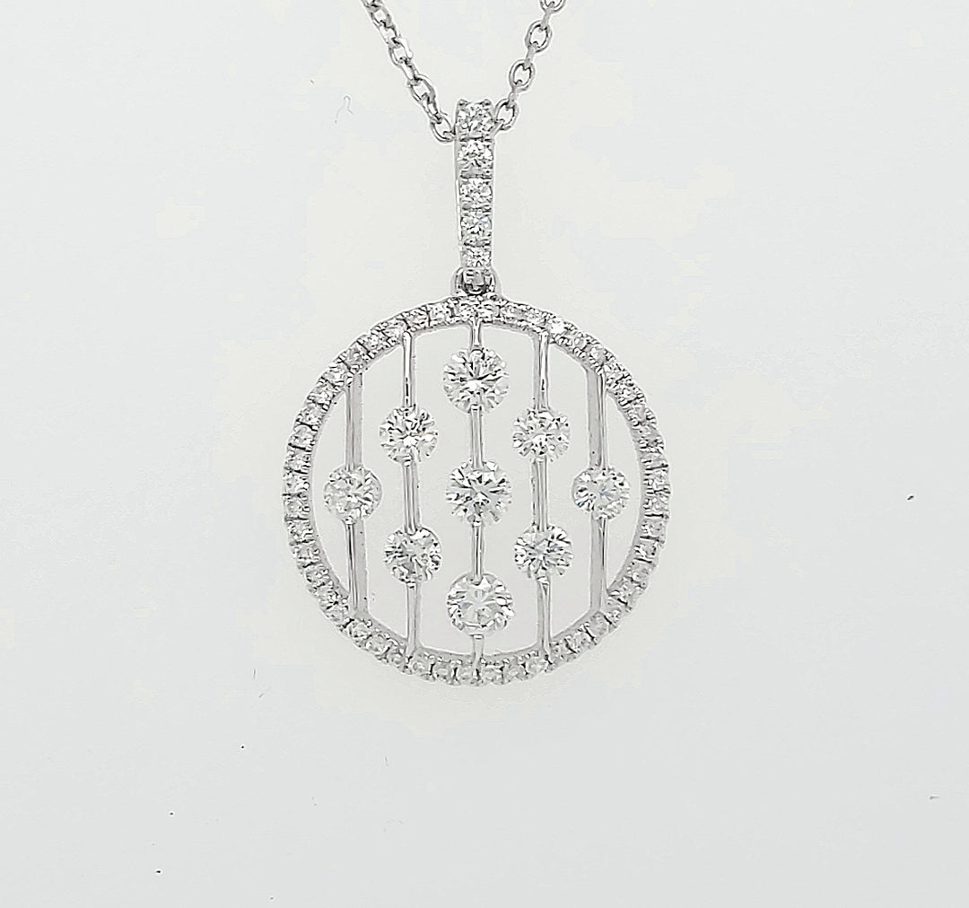 18k White Gold 0.58 Carat Pendant