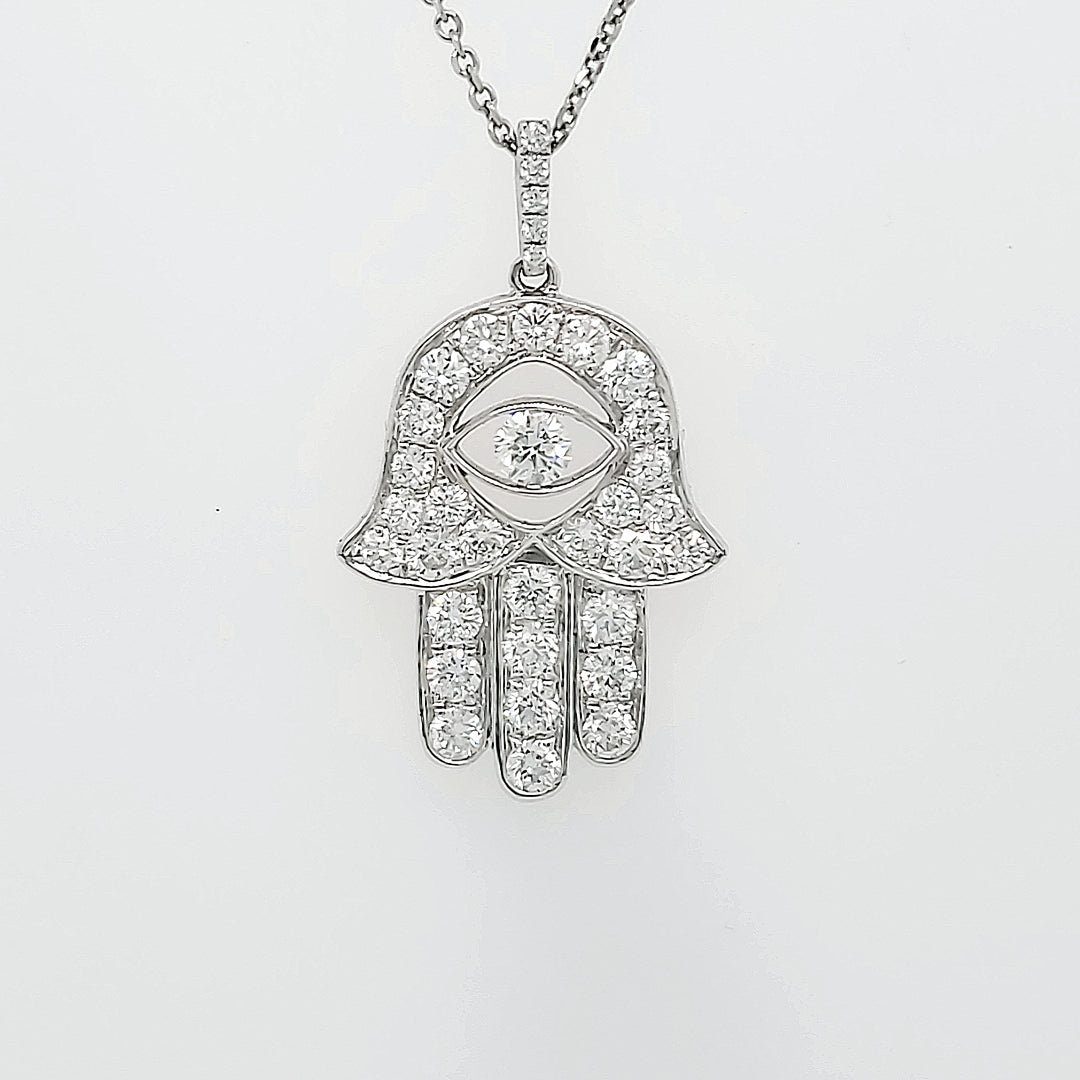 18k White Gold 1.56 Carat Pendant 