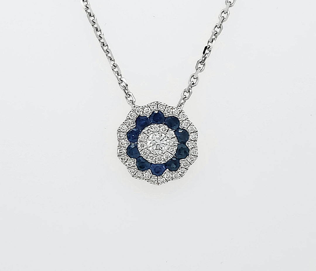 18k White Gold 0.93 Carat Pendant