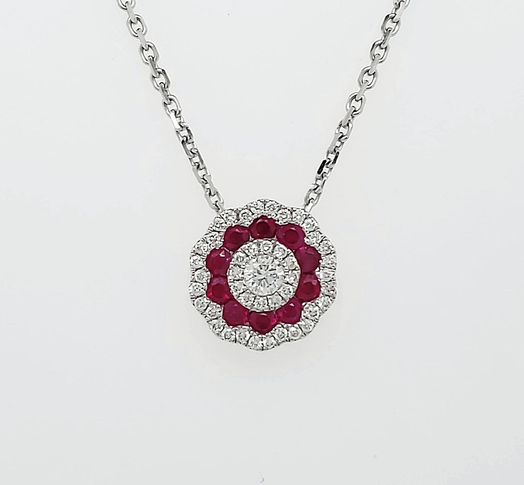 18k White Gold 0.94 Carat Pendant
