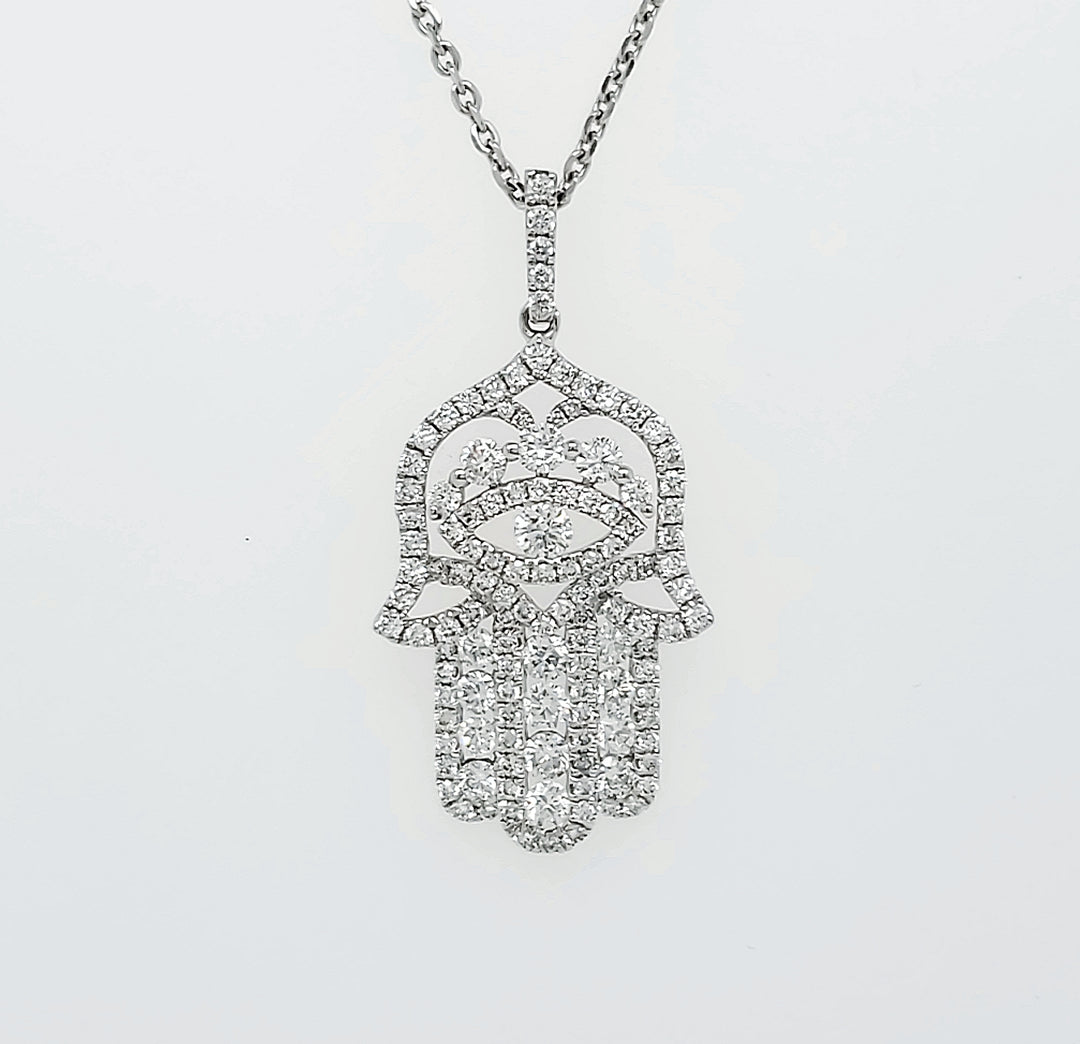 18k White Gold 1.34 Carat Pendant