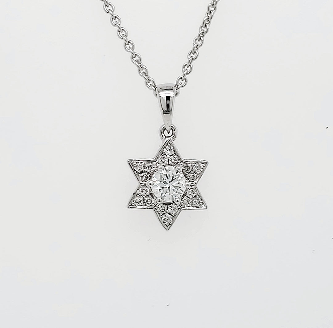 18k White Gold 0.27 Carat Pendant