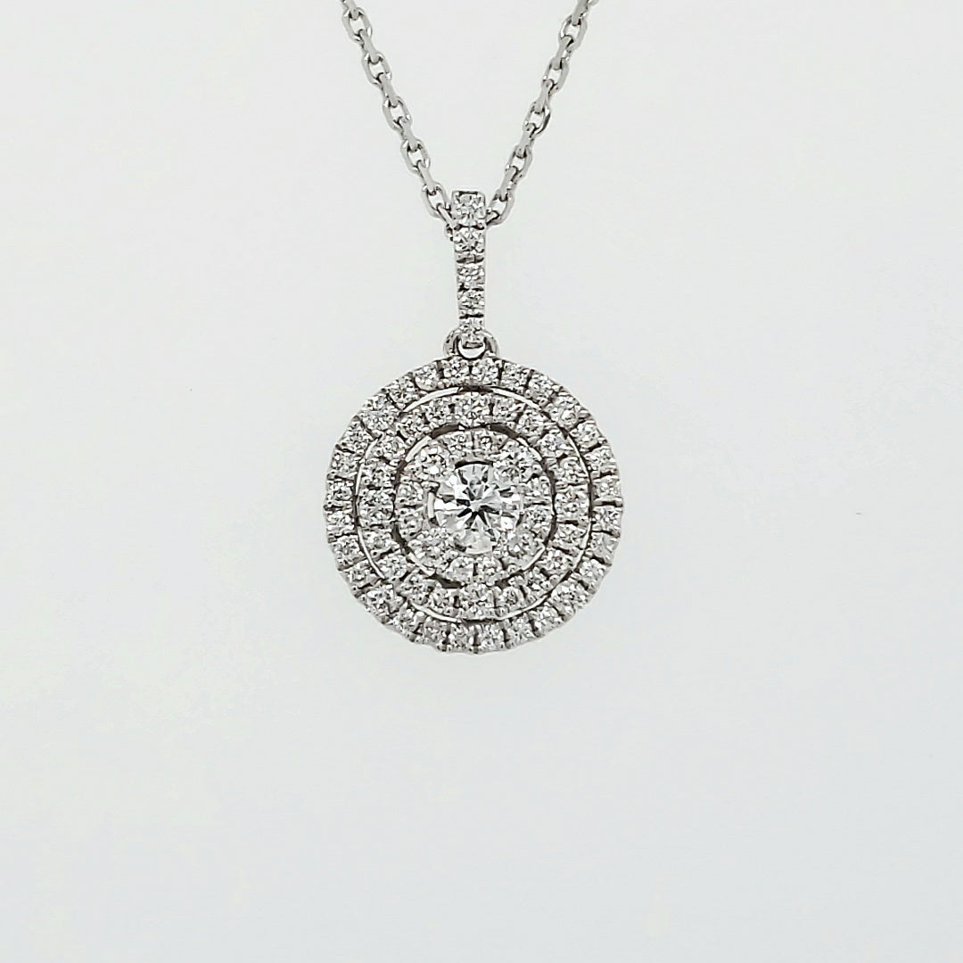 18k White Gold 0.51 Carat Pendant
