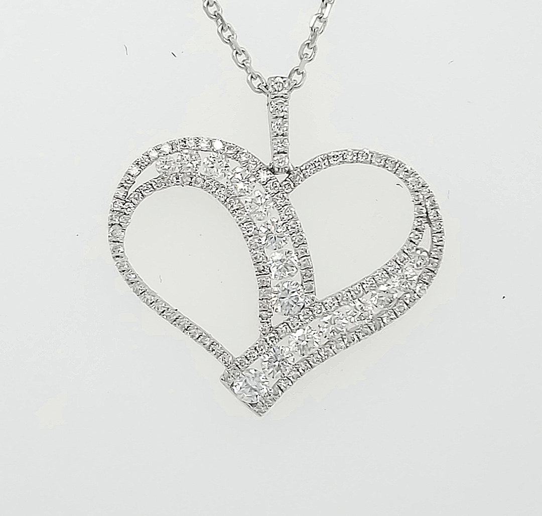 18k White Gold 1.12 Carat Pendant