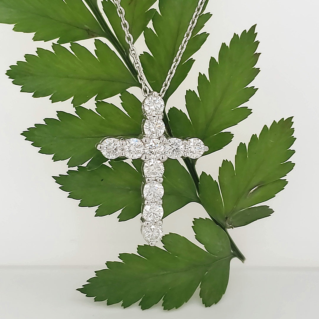 14k White Gold 2.05 Carat Pendant