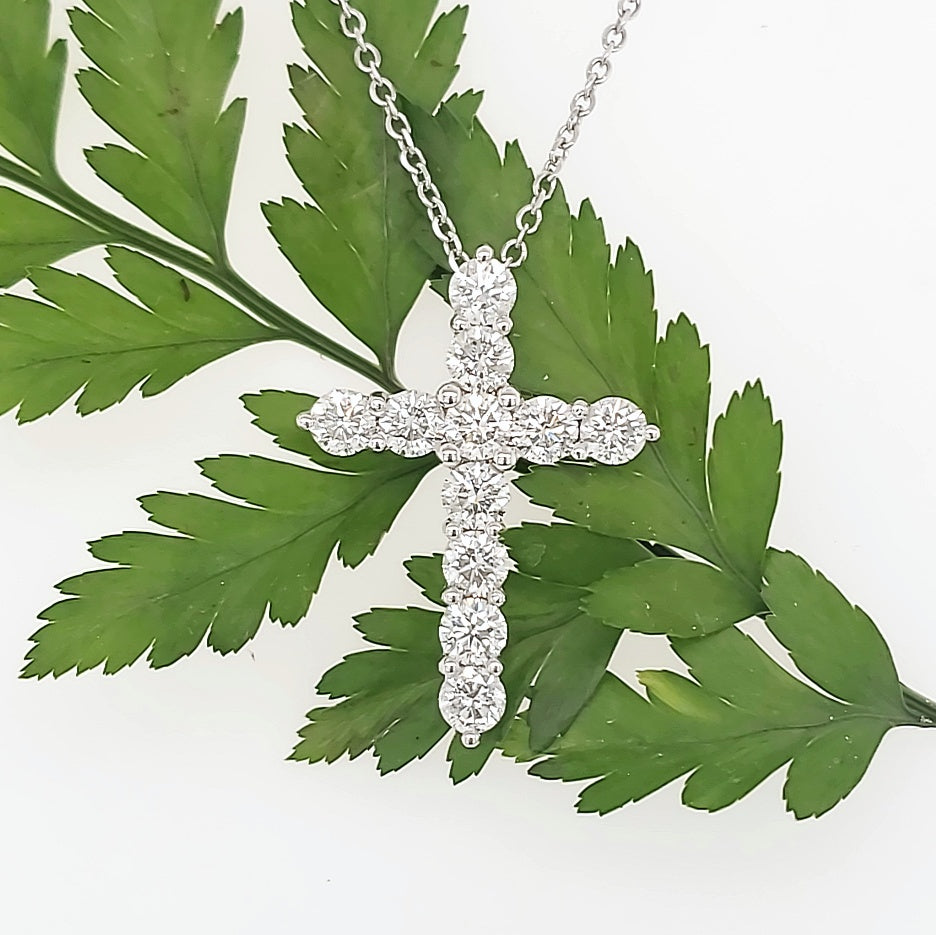 14k White Gold 3.36 Carat Pendant 