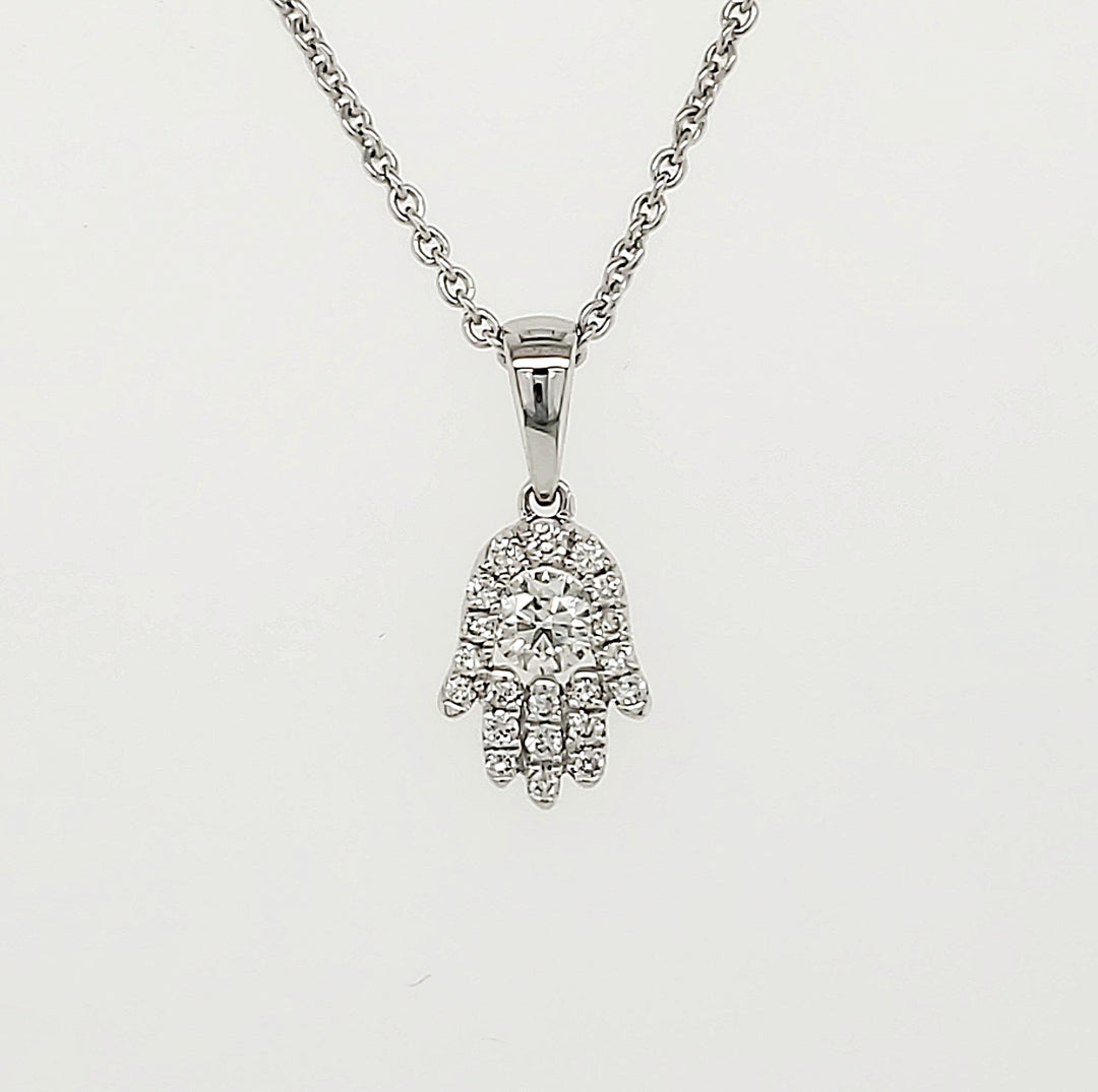 18k White Gold 0.26 Carat Pendant 