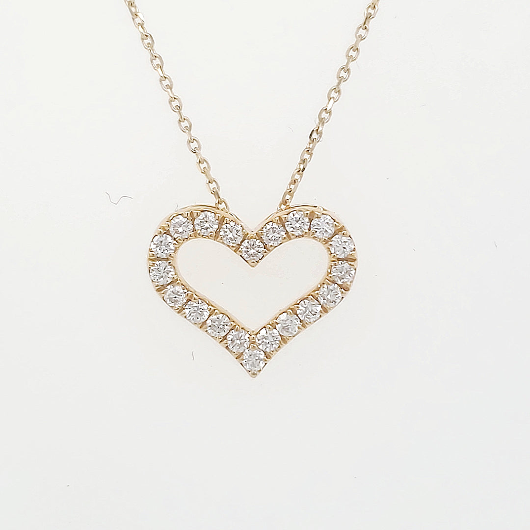 18k Yellow Gold 0.32 Carat Pendant
