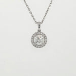 Load image into Gallery viewer, 18k White Gold 0.82 Carat Pendant
