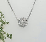 Load image into Gallery viewer, 14k White Gold 0.65 Carat Pendant
