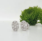 Load image into Gallery viewer, 14k White Gold 0.91 Carat Earrings
