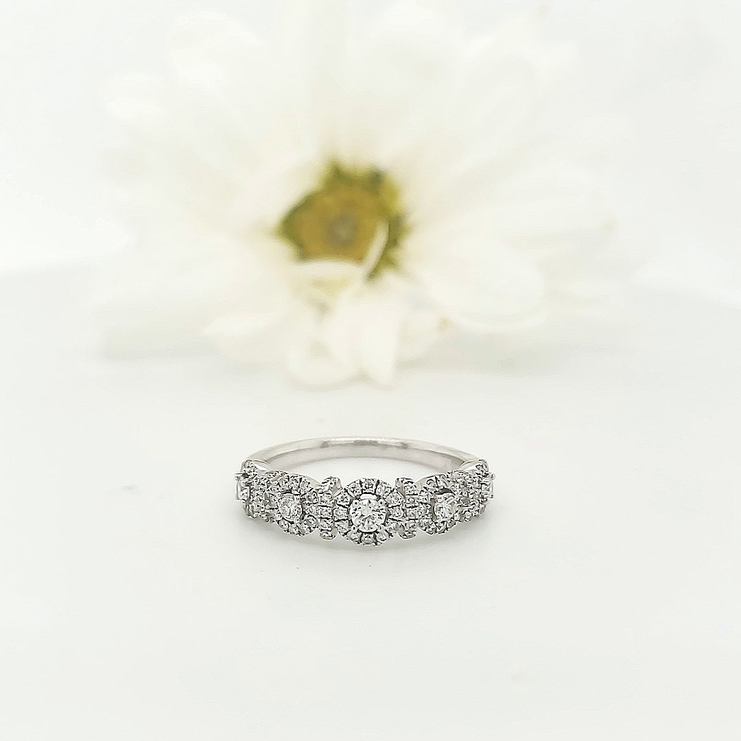 18k White Gold 0.60 Carat Wedding Band
