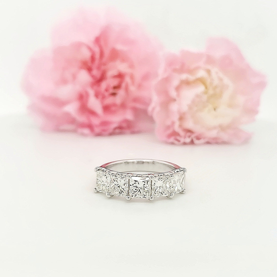14k White Gold 2.65 Carat Wedding Band
