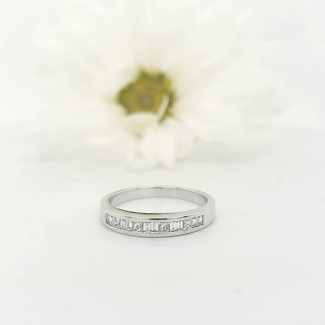 18k White Gold 0.57 Carat Wedding Band