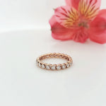 Load image into Gallery viewer, 18k Rose Gold 0.79 Carat Wedding Band
