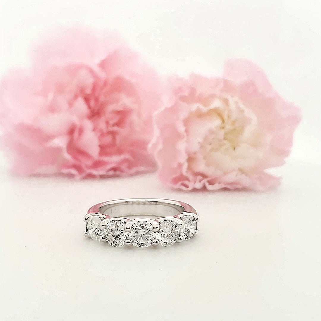 14k White Gold 2.03 Carat Wedding Band