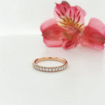 Load image into Gallery viewer, 18k Rose Gold 0.34 Carat Wedding Band
